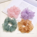 Newest Hot Selling Ponytail Checkered Hair Rubber Band